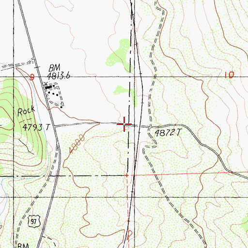 Topographic Map of Cougar, CA