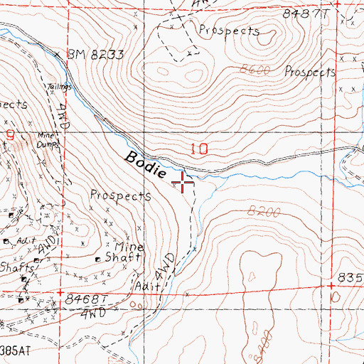 Topographic Map of Cray Mill (historical), CA