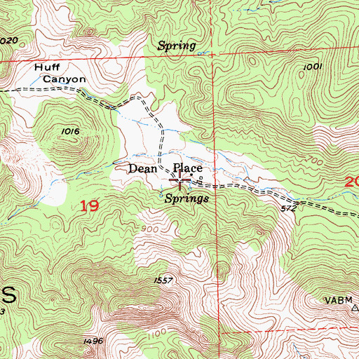 Topographic Map of Dean Place, CA