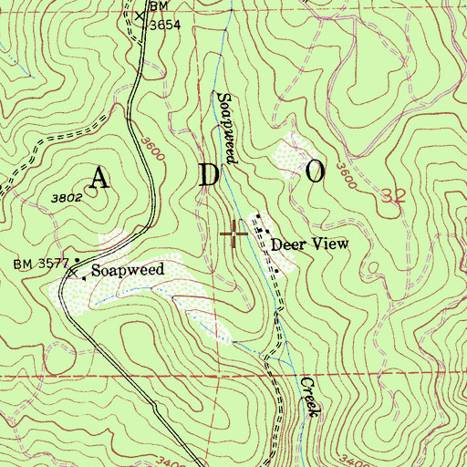 Topographic Map of Deer View, CA