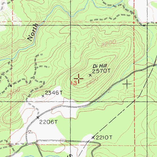 Topographic Map of Di Hill, CA