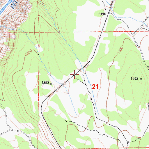 Topographic Map of Dixie, CA