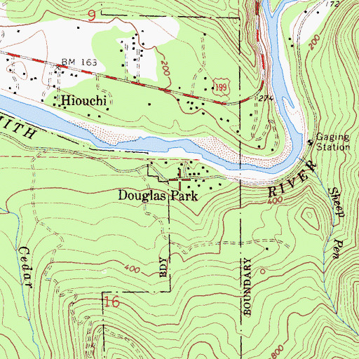 Topographic Map of Douglas Park, CA