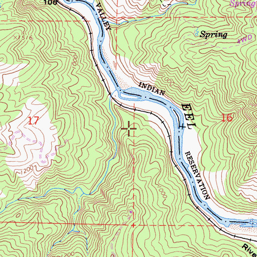 Topographic Map of Dunlap Place, CA