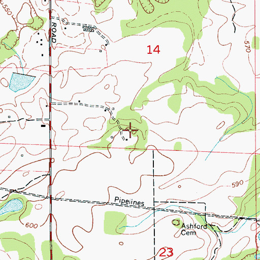 Topographic Map of Town Creek-Courtland Division, AL