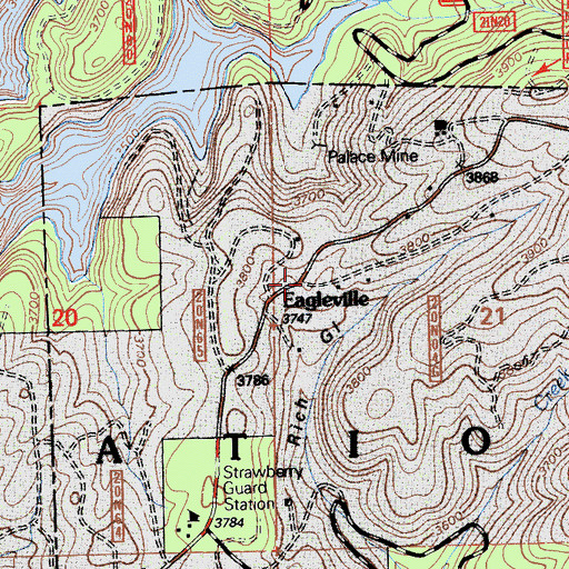 Topographic Map of Eagleville, CA