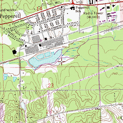 Topographic Map of Auburn-Opelika Division, AL