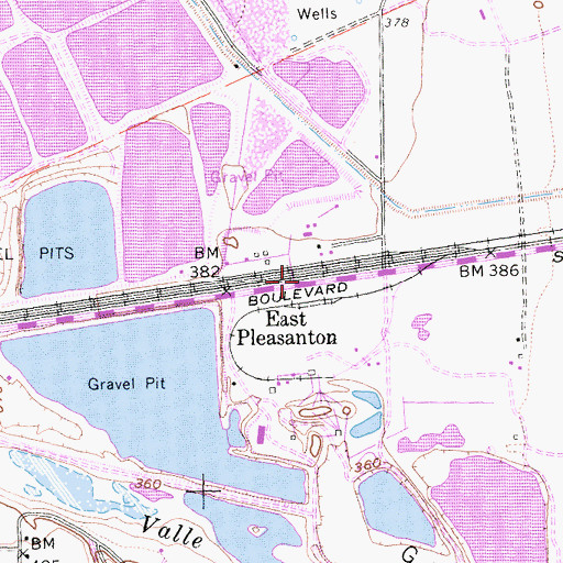 Topographic Map of East Pleasanton, CA