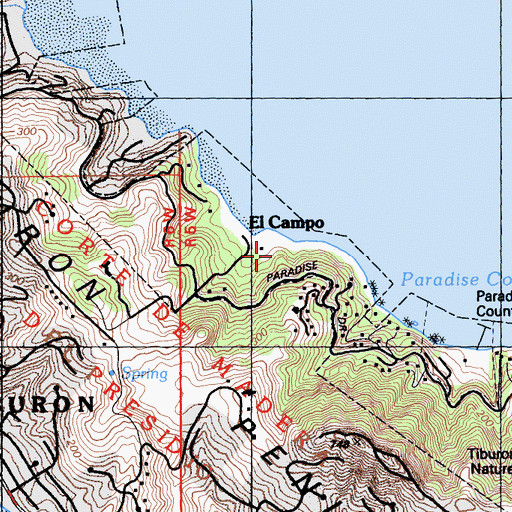Topographic Map of El Campo, CA