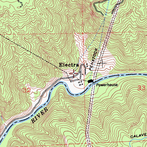 Topographic Map of Electra, CA