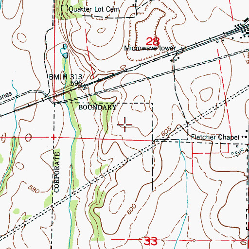 Topographic Map of Mooresville Division, AL