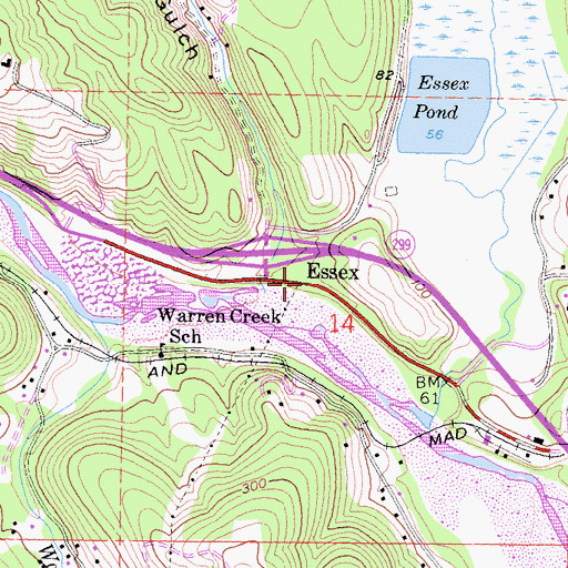 Topographic Map of Essex, CA