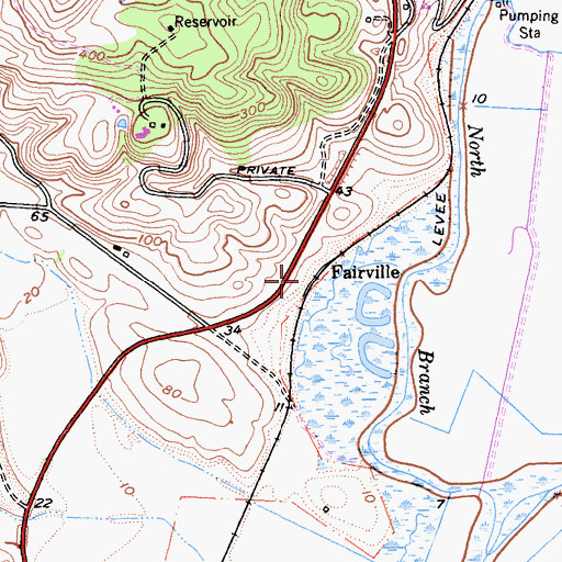 Topographic Map of Fairville, CA