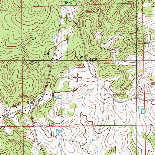 Topographic Map of Benton-Collirene Division, AL