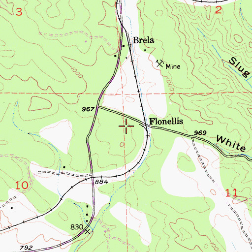Topographic Map of Flonellis, CA