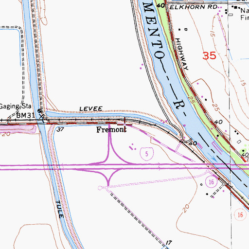 Topographic Map of Fremont, CA