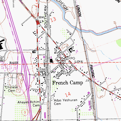 Topographic Map of French Camp, CA