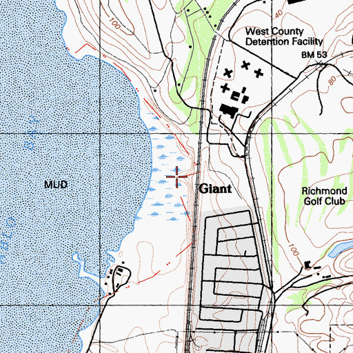 Topographic Map of Giant, CA