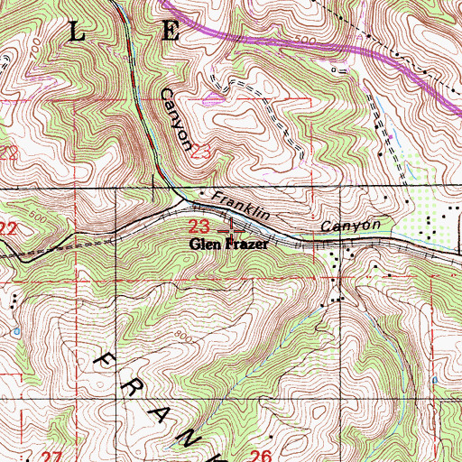 Topographic Map of Glen Frazer, CA
