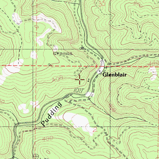 Topographic Map of Glenblair, CA