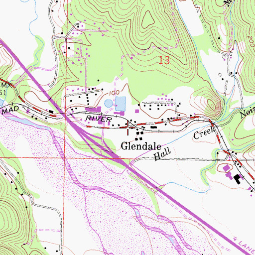 Topographic Map of Glendale, CA