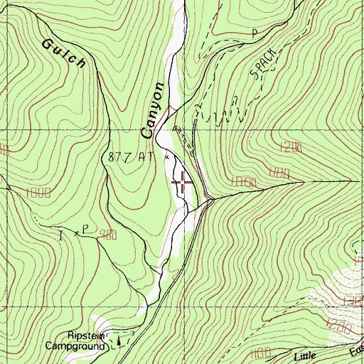 Topographic Map of Globe Mill, CA