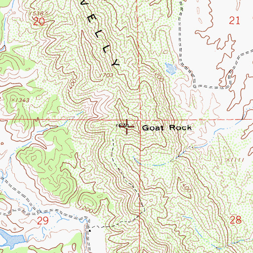 Topographic Map of Goat Rock, CA