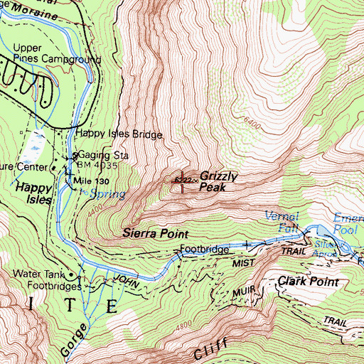 Topographic Map of Grizzly Peak, CA