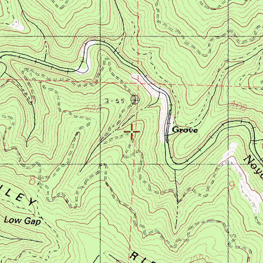 Topographic Map of Grove, CA