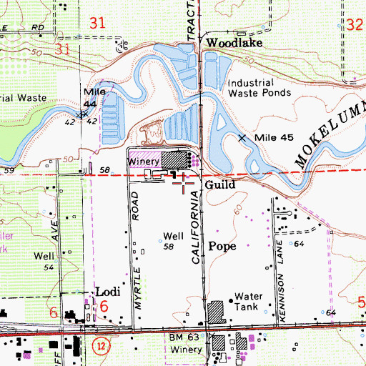 Topographic Map of Guild, CA