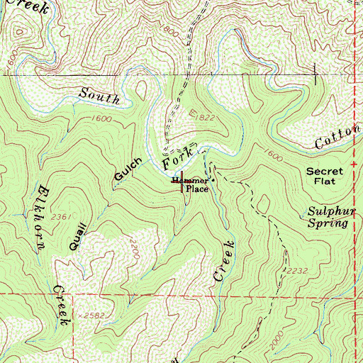 Topographic Map of Hammer Place, CA