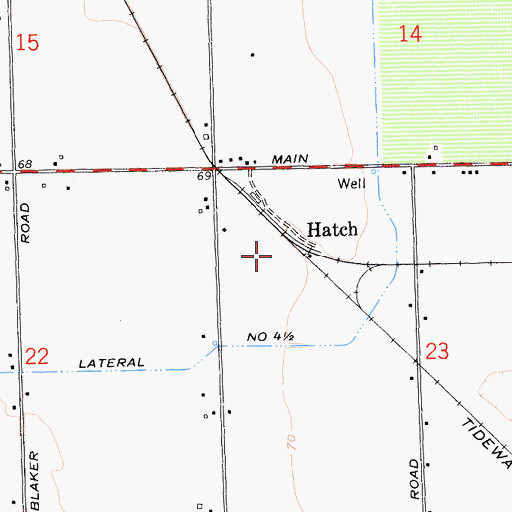 Topographic Map of Hatch, CA