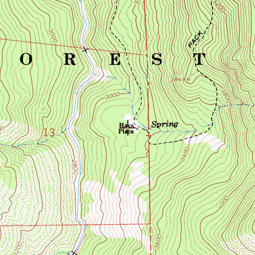 Topographic Map of Hays Place, CA