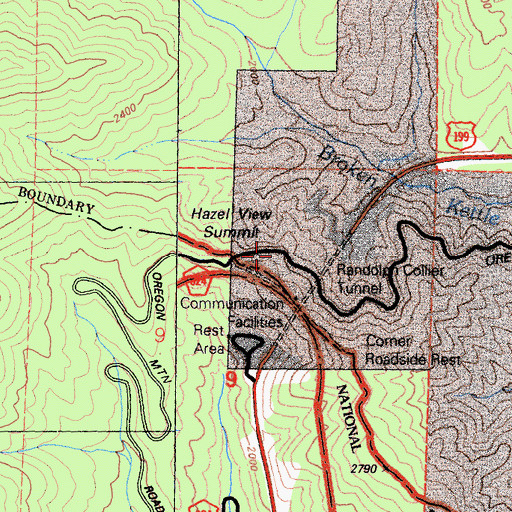 Topographic Map of Hazel View Summit, CA