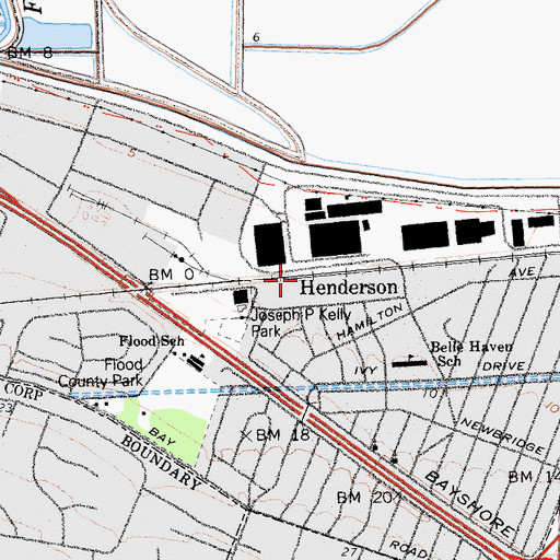 Topographic Map of Henderson, CA