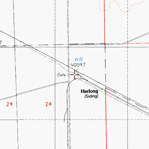 Topographic Map of Herlong, CA