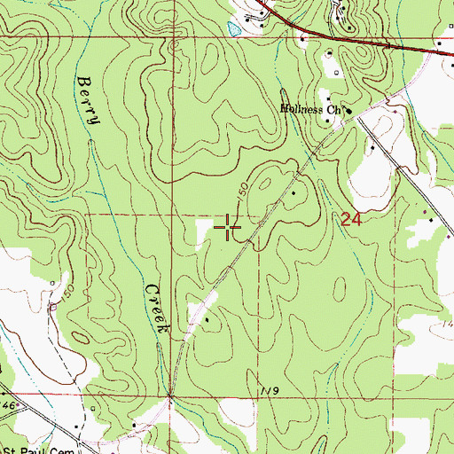 Topographic Map of Sweet Water Division, AL