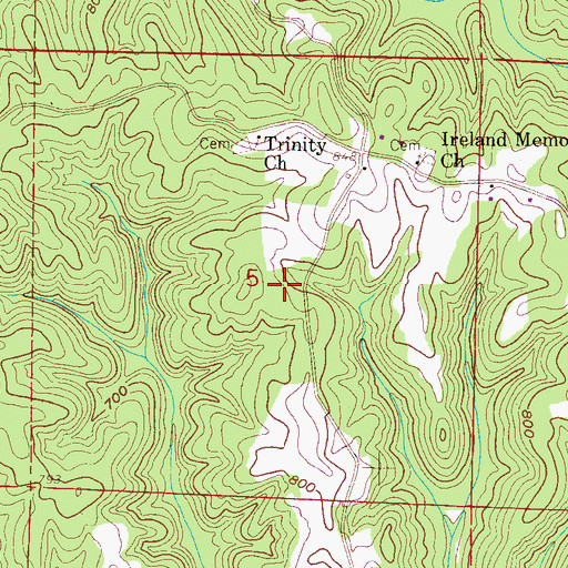 Topographic Map of Bear Creek Division, AL
