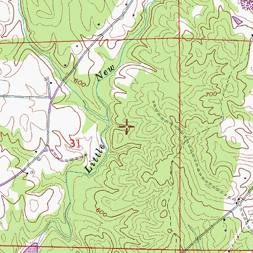 Topographic Map of Brilliant Division, AL
