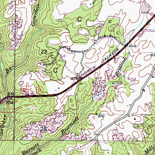 Topographic Map of Hackleburg Division, AL