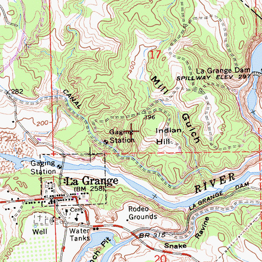 Topographic Map of Indian Hill, CA