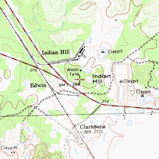 Topographic Map of Indian Hill, CA