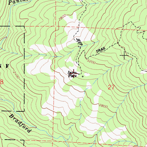 Topographic Map of Janes Place, CA