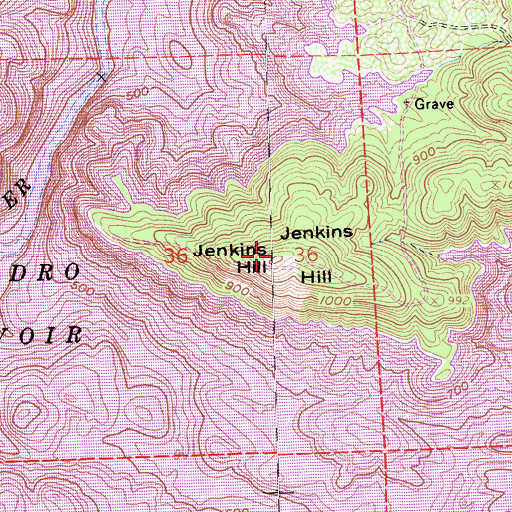 Topographic Map of Jenkins Hill, CA
