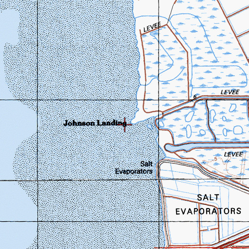 Topographic Map of Johnson Landing, CA
