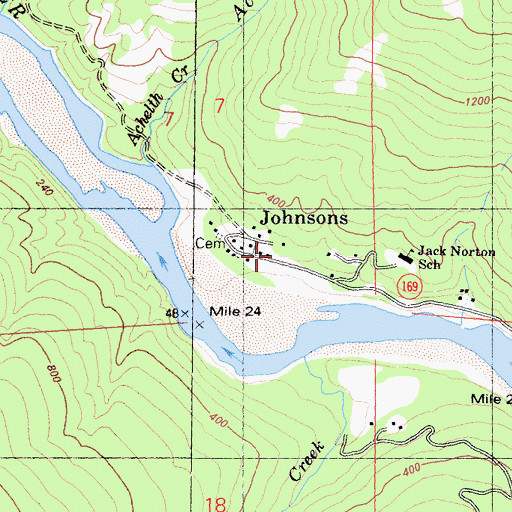 Topographic Map of Johnsons, CA