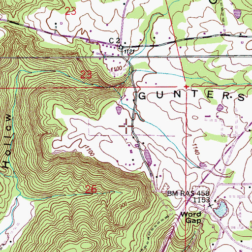 Topographic Map of Grant Division, AL