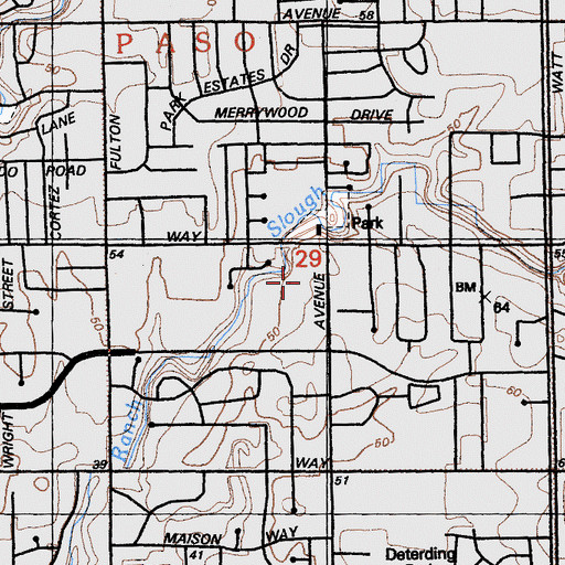 Topographic Map of Kaiser Permanente Sacramento Medical Center, CA