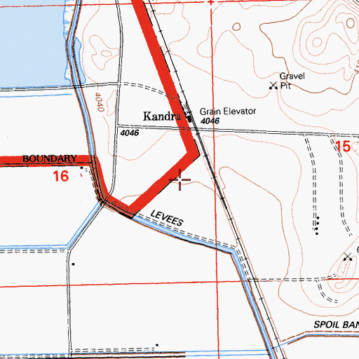 Topographic Map of Kandra, CA