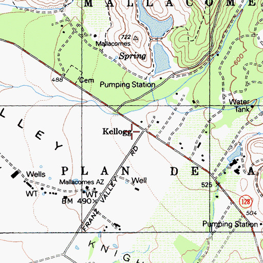 Topographic Map of Kellogg, CA
